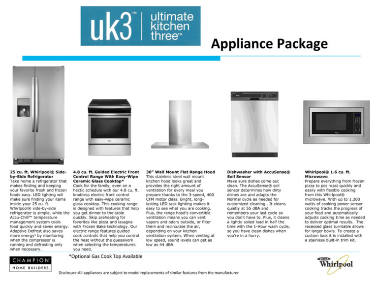 Appliances Factory Select Homes